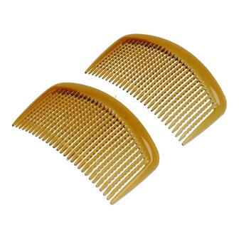 Haarkammen Opsteek Set Rond Fijne Tand 9cm Bruin