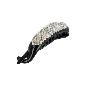 Haarclip Strass Steentjes 7cm Zwart