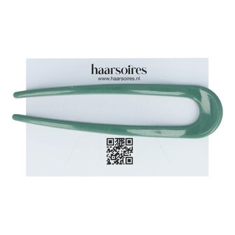 Haarpin Knot Kunststof 11cm Groen