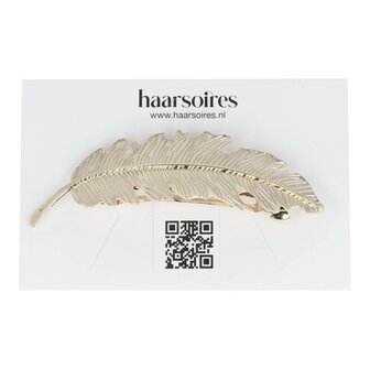 Haarspeld Veer 9cm Zilver