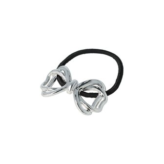 Haarelastiek Strik Cuff Ornament Zilver