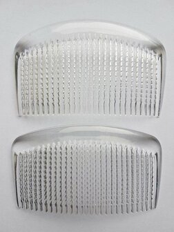 Haarkammen Opsteek Set Rond Fijne Tand 9cm Transparant