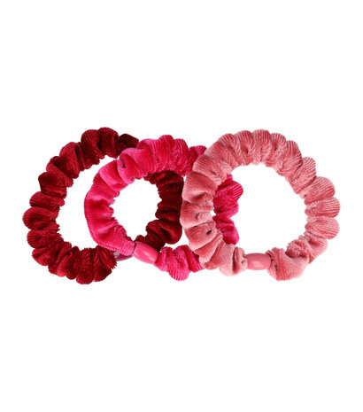 scrunchie-haarelastiek-smal-velvet-roze-rood