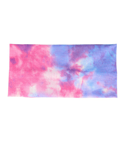 haarband-tie-dye-patroon-stof-blauw-paars-roze
