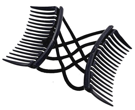 Haarspeld-EZ-comb-magische-haarklem-elastiek-zwart