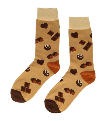 sokken-chocolade-print-bruin