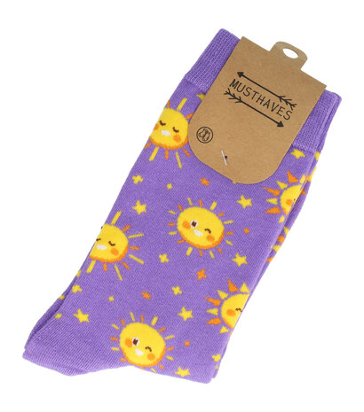 sokken-zon-print-paars