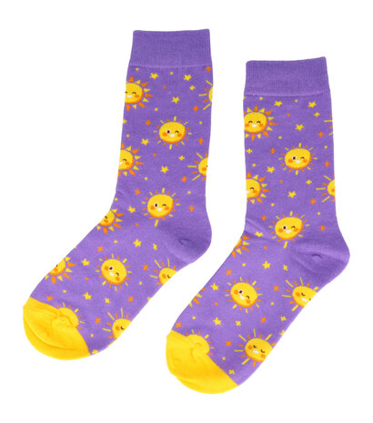 sokken-zon-print-paars