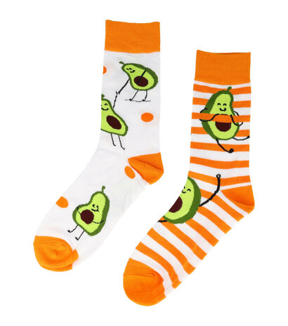 sokken-avocado-print-oranje