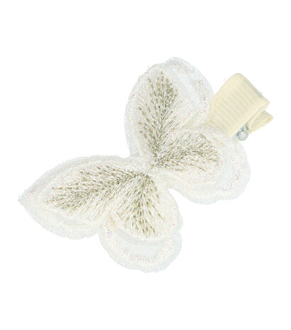 Duckklem Vlinder Borduur 5cm Creme Wit