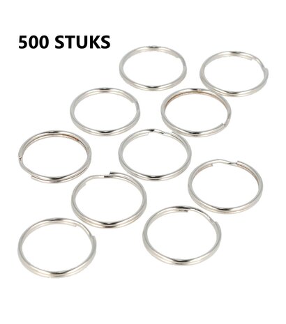 Sleutelringen 30mm Zilver 500 Stuks