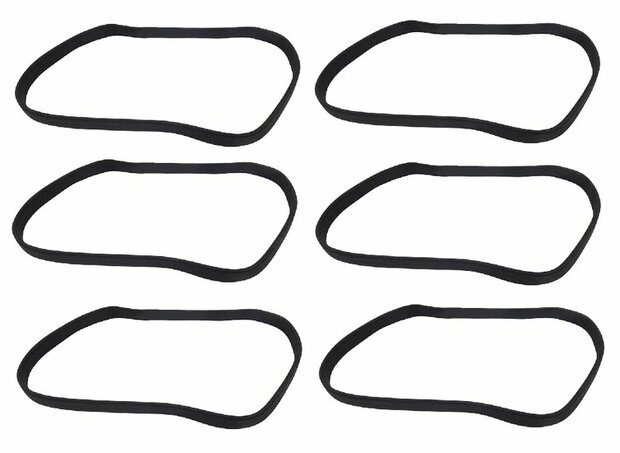 Haarband Elastiek Sport 6 Stuks Zwart