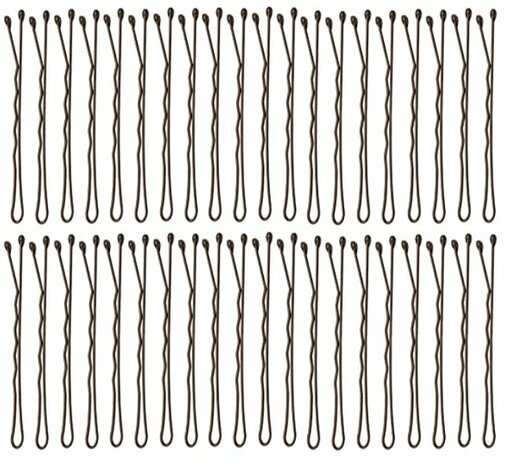 Haarspeld Schuifspeldjes 40 Stuks 6cm Basic Bruin