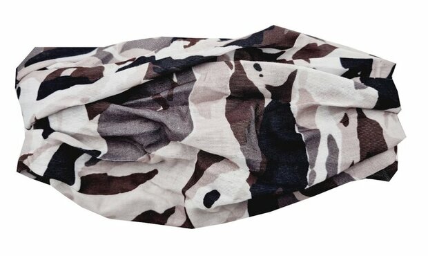 Haarband Multifunctioneel Camouflage Fantasie Print Bruin Beige