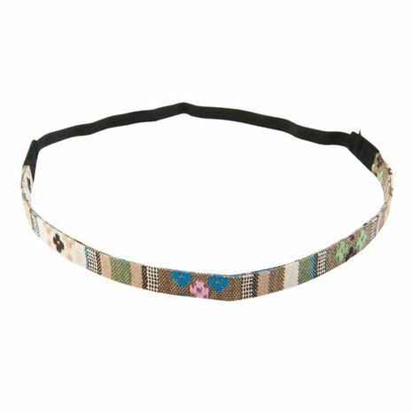Haarband Geweven Sierband Multi Color Bruin