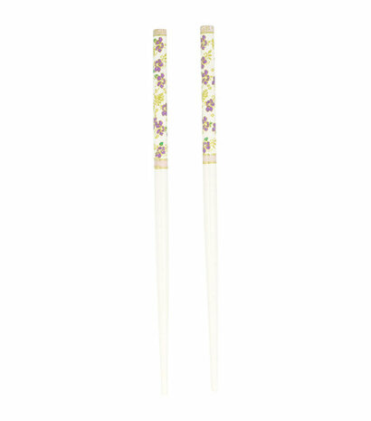 Haarpinnen Bloemen Patroon Hout 18cm Wit