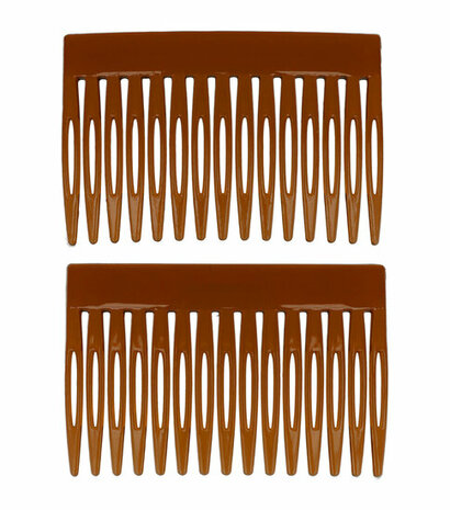 Haarspeld Haarkammen Set Recht 7cm Bruin