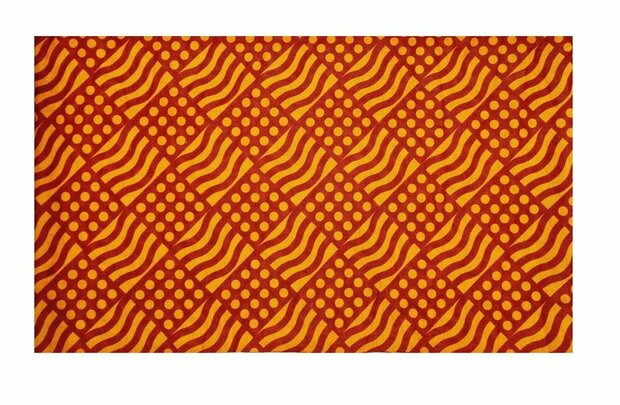 Haarband Multifunctioneel Vierkant Fantasie Print Oranje Bruin
