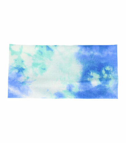 Haarband Tie Dye Patroon 11cm Blauw Groen