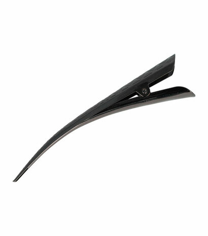 Haarspeld Duckklem Ruit Patroon 13cm Antraciet Grijs
