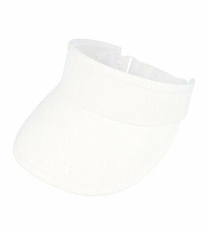 Zonneklep Stevige Klep Verstelbaar Maat 54cm - 59cm Wit
