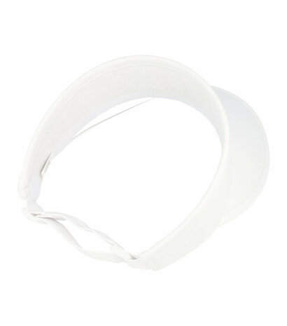Zonneklep Stevige Klep Verstelbaar Maat 54cm - 59cm Wit