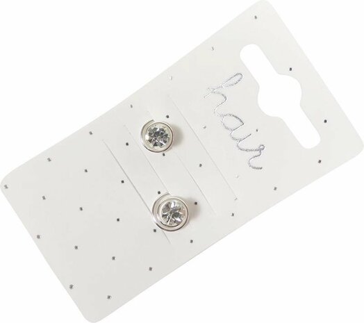 Curlies Strass Steentje Zilver
