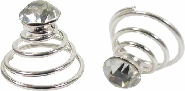 Curlies Strass Steentje Zilver