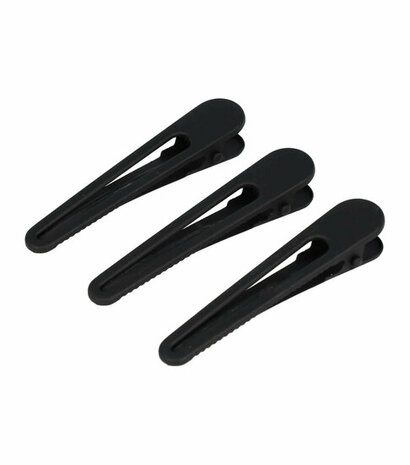 Duckklem Open Vorm 6cm Mat Zwart