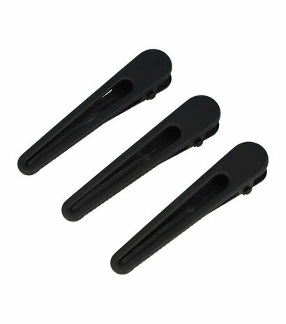 Duckklem Open Vorm 6cm Mat Zwart