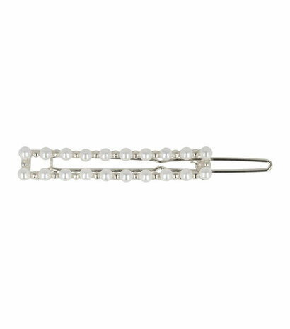 Haarspeld Clip Recht Parel Zilver