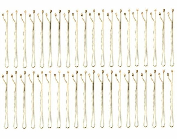 Haarspeld Schuifspeldjes 40 Stuks 6cm Basic Goud