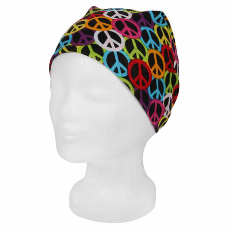 Bandana Zakdoek Peace Zwart Color