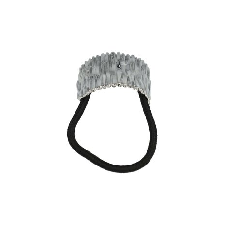 Haarelastiek Geribbeld Cuff Ornament Zilver
