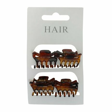 Haarspeld Klemmen Recht 3cm Bruin