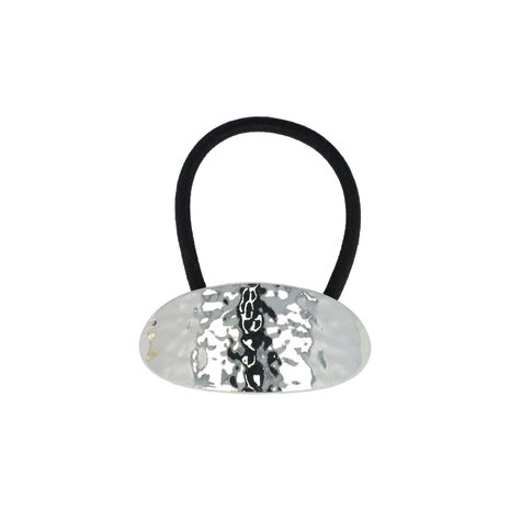 Haarelastiek Ovaal Hamerslag Cuff Ornament Zilver