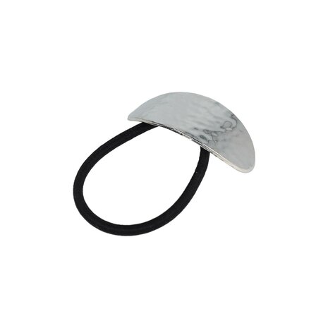 Haarelastiek Ovaal Hamerslag Cuff Ornament Zilver