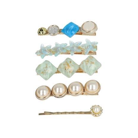 Duckklemmen Set Cirkel Vierkant Ster Fantasie 6cm Blauw