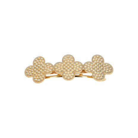 Haarspeld Klavertje Vier Metaal 7,5cm Goud