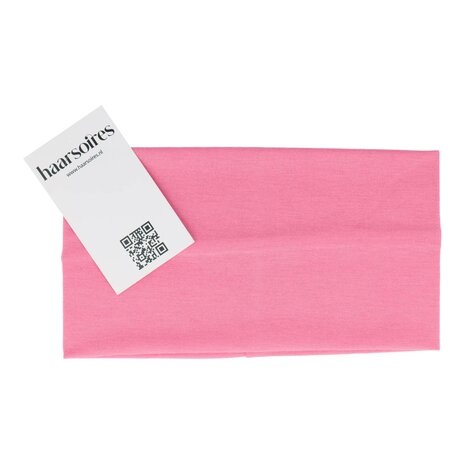 Haarband Basic 11cm Effen Stof Fuchsia Roze