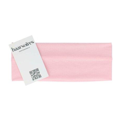 Haarband Basic 7cm Effen Stof Licht Roze