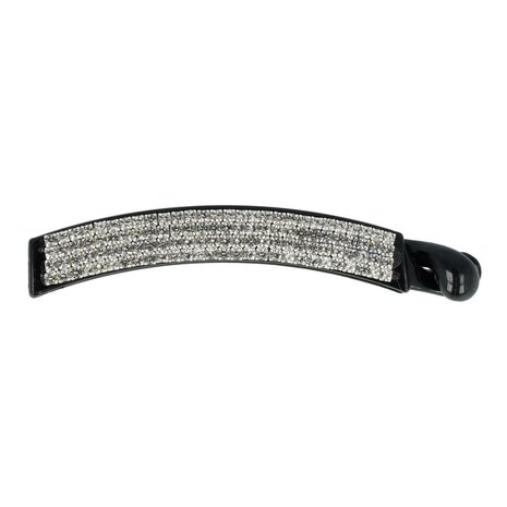 Bananenklem Recht Strass Steentjes 9,5cm Zwart