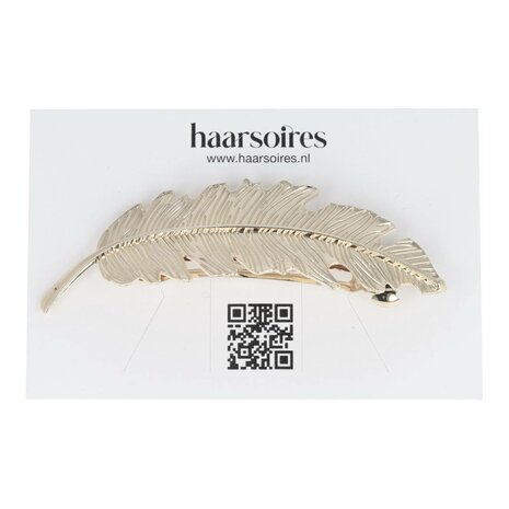 Haarspeld Veer 9cm Zilver