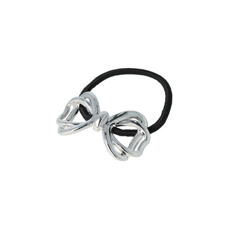 Haarelastiek Strik Cuff Ornament Zilver