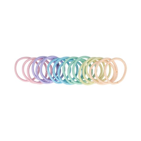 Haarelastieken Glitter 18 Stuks Color Pastel