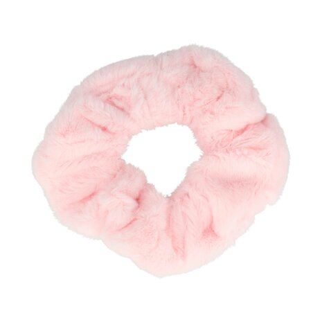 Scrunchie Teddy Stof 10cm Roze
