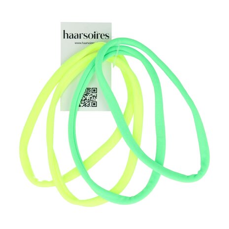Haarband Endless Sport Elastiek Nylon 4 Stuks Geel Groen