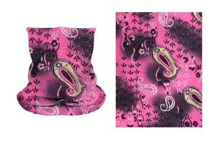 Haarband Multifunctioneel Paisley Print Roze