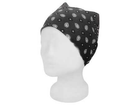 Bandana Zakdoek Paisley Zwart Grijs