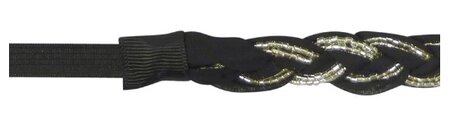 Haarband Gevlochten Kraaltjes Zwart Zilver